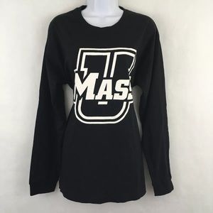 PINK Collegiate UMASS Pride Top Black Size Large